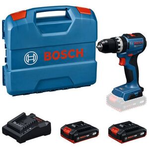 Bosch Professional 06019S0123 GSB 18V-52 akkus ütvefúró + töltő + koffer (2 × 2 Ah) kép