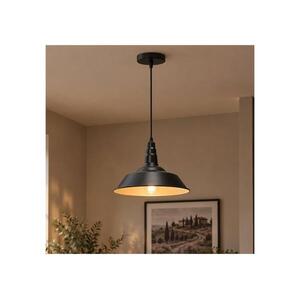 B.V. - LED csillár kábellel 1xE27/60W/230V átm. 36 cm fekete B10305MO9 kép