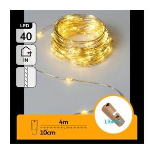 B.V. - LED dekorációs lánc palackdugóval 40xLED/3xLR44 4m meleg fehér B10303AFWY kép