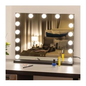 BRILAGI - fényerőszabályozható sminktükör HOLLYWOOD LED/15W/230V CCT + USB fekete FG-M6-WD02-BLK kép