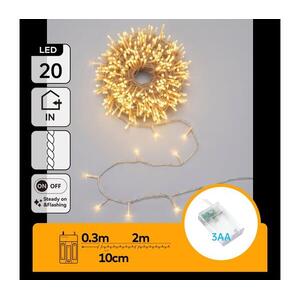 B.V. - LED karácsonyi fényfüzér 20xLED/3xAA 2, 3 m meleg fehér B10303KQ9 kép