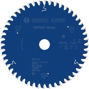 Bosch EXPERT 2608902218 Wood körfűrészlap, 165 × 1, 8/1, 3 × 20 mm, T48 kép