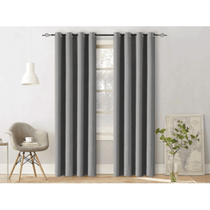OXFORD világosszürke függöny 140x250 cm Felfüggesztés: Hullámos sínszalag kép
