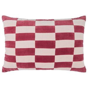 CHECKER VELVET párna 40x60cm , piros kép