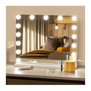 BRILAGI - LED Dimmelhető sminktükör HOLLYWOOD LED/15W/230V CCT + USB fehér FG-M6-WD02-WHT kép