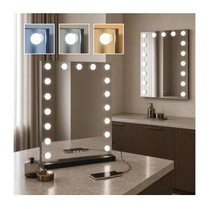 BRILAGI - Fényerőszabályozható LED sminktükör HOLLYWOOD LED/15W/230V 55x77 cm fekete FG-M2-WS40-5570-BLK kép