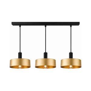 Keter Lighting Függőlámpa kábellel HAKI 3xE27/60W/230V arany/fekete 3744 kép