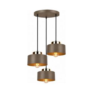 Keter Lighting Zsinóros csillár IGNIA 3xE27/60W/230V barna/arany 3733 kép