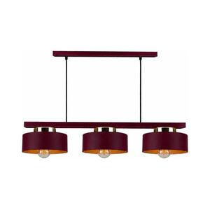 Keter Lighting Kábeles csillár IGNIA 3xE27/60W/230V bordó/arany 3737 kép