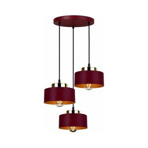 Keter Lighting Zsinóros csillár IGNIA 3xE27/60W/230V bordó/arany 3738 kép