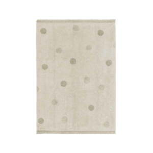 Khaki-krémszínű mosható kézi szövésű pamut gyerek szőnyeg 120x160 cm Hippy Dots Olive – Lorena Canals kép