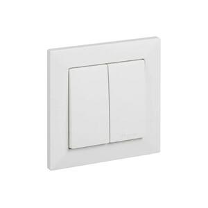Legrand - Dupla kapcsoló 5-ös számú SUNO kerettel, fehér LR0092+LR0087 kép