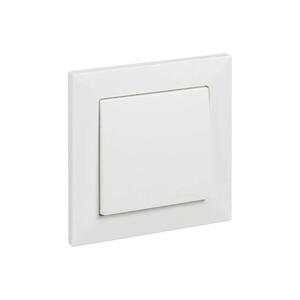 Legrand - Egypólusú 1/0 kapcsoló kerettel SUNO fehér LR0092+LR0089 kép