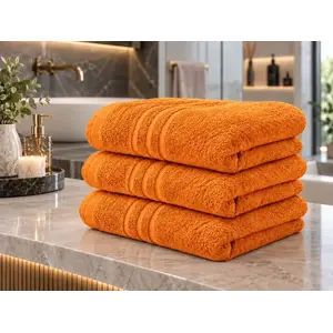 Comfort Maxi 100x180 cm narancssárga fürdőlepedő, 100% pamut kép