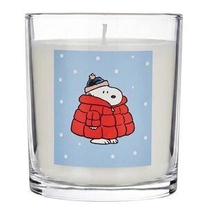 PEANUTS gyertya üvegben 9cm , Snoopy kabátban kép