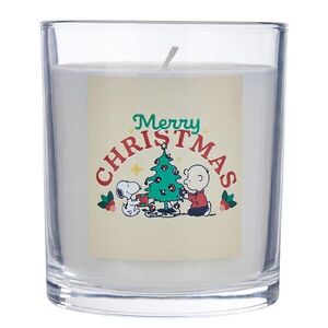 PEANUTS gyertya üvegben 9cm , Snoopy és Charlie kép