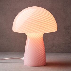 FUNGI TOWN üveg asztali lámpa, rózsaszín kép