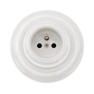Reblig - Porcelán retro fali dugalj kerettel 250V/16A fehér RGR52AF-W kép