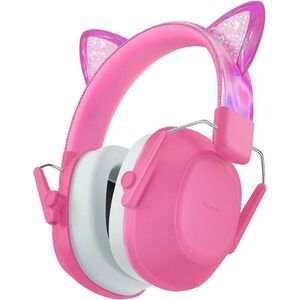 iClever Noise Cancelling Ear Muffs for Kids IC-EM01 Pink Cat Ears kép