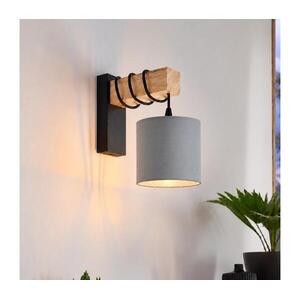 BRILAGI - Falra szerelhető lámpatest NUBILA 1xE27/60W/230V barna/fekete/világosszürke EG44078+BG2454 kép