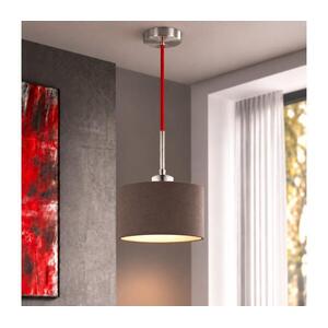 Eglo - LED függeszték zsinóron TUNJA 1xE27/60W/230V átm. 20 cm barna/piros EG32516+NSTK9968 kép