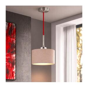 Eglo - LED csillár zsinóron TUNJA 1xE27/60W/230V átm. 20 cm bézs/piros EG32516+NSTK9969 kép