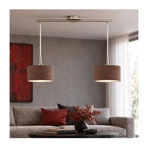 Eglo - LED csillár kábelen TUNJA 2xE27/60W/230V matt króm/barna EG32519+2xNSTK9968 kép