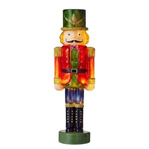 X-MAS üveg LED diótörő 30cm, piros kép