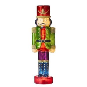 X-MAS üveg LED diótörő 30cm, zöld kép