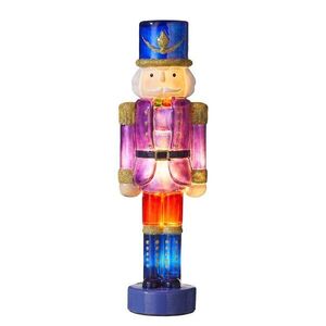 X-MAS üveg LED diótörő 30cm, lila kép