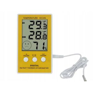 Verk 09235 Digitální teploměr s vlhkoměrem s externí sondou, žlutý kép