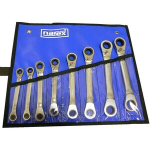 NAREX 443000989 8 részes kulcskészlet, racsnis, kétoldalas vinyl DIN3113 kép
