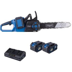 Scheppach BC-CS355DUO-X-SET XL akkus láncfűrész, 2x20V, IXES (2x 4Ah akku + 4, 5A dupla töltő) kép