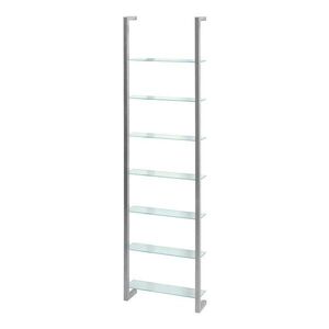 Ezüstszínű többszintes fém fali polc 46 cm Cubic – Spinder Design kép