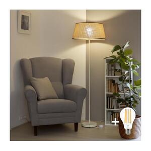 BRILAGI - LED állólámpa CERIA 1xE27/40W/230V átm. 50 cm bézs/fehér EG300182+EG781084 kép