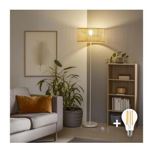 BRILAGI - LED állólámpa CERIA 1xE27/40W/230V átmérő 25 cm bambusz/fehér EG300182+EG781159 kép