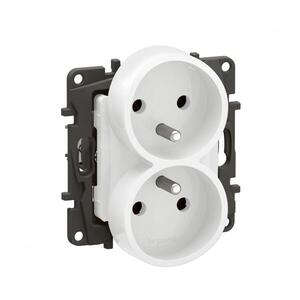 Legrand - Dupla fali aljzat keret nélkül NILOE 250V fehér NP3111WH kép