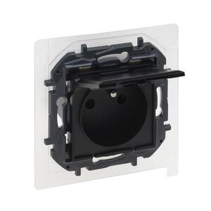 Legrand - Kültéri háztartási aljzat keret nélkül NILOE STEP 250V IP44 fekete 863535B kép