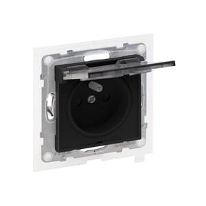 Legrand - Kültéri háztartási aljzat keret nélkül NILOE STEP 250V IP44 fekete 721486 kép