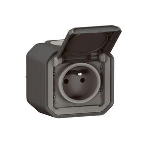 Legrand - Kültéri aljzat PLEXO 250V IP55 antracit 069791L kép