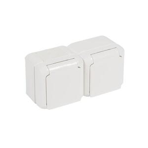 Legrand - Dupla háztartási aljzat FORIX 250V IP44 fehér 782377 kép