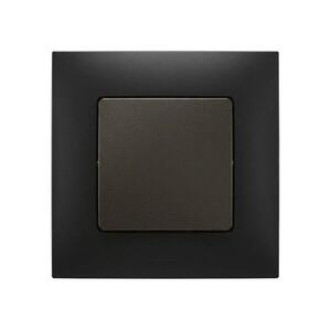 Legrand - 1-es egypólusú kapcsoló, NILOE kerettel, fekete LR0012+LR0006 kép