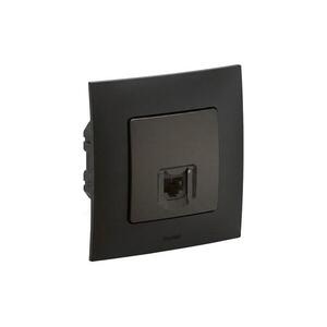 Legrand - RJ45 Ethernet aljzat NILOE kerettel, fekete LR0012+LR0004 kép