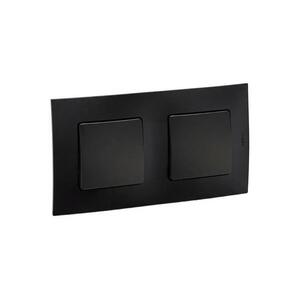 Legrand - Dupla egypólusú kapcsoló 1-es NILOE kerettel fekete LR0013+2xLR0006 kép