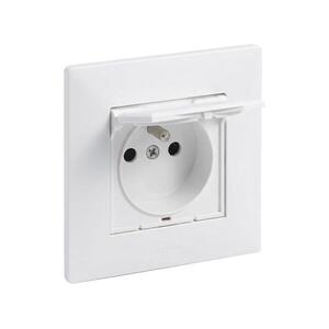 Legrand - Kültéri háztartási aljzat kerettel NILOE STEP 250V IP44 fehér LR0060+LR0083 kép