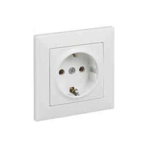 Legrand - SCHUKO fali aljzat SUNO kerettel 250V fehér LR0092+LR0117 kép