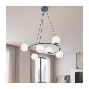 EMIBIG Kábelcsillár AZURA 6xE14/10W/230V kék/fehér 1830/6 kép