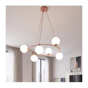 EMIBIG Kábeles csillár AZURA 6xE14/10W/230V rózsaszín/fehér 1831/6 kép