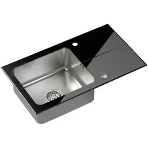 Üveg mosogatótálca Efekt 111 770x440x190 czarny kép