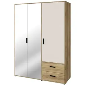 Szekrény Mokkaro Moks837-M802 1d2lud2sz Homok/Tölgy Mauvella PROMO kép